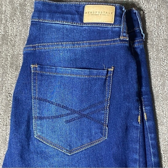 Aeropostale Jeggings Jeans Women’s 2R Dark Blue Mid Rise Stretch Casual Denim - Picture 3 of 12
